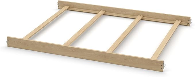 Full-Size Conversion Kit Bed Rails for Evolur Cribs - Solid Wood Crib Convertible Kit to Kids Bed - Transitional Style Rails & Easy-to-Install Child Essentials for Safety (Unfinished)