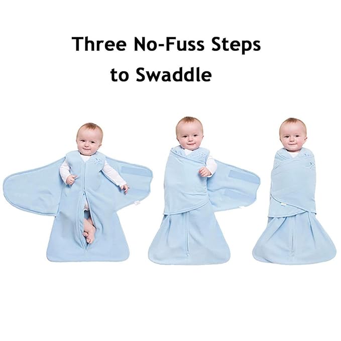 HALO Micro-Fleece Sleepsack Swaddle, 3-Way Adjustable Swaddle Blanket for Newborn and Infants, TOG 3.0 for Cold Climates, Hip Healthy, Cream, Small, 3-6 Months