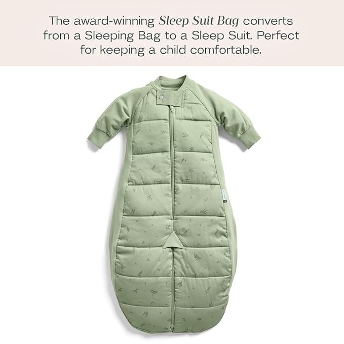 ergoPouch Sleep Suit Bag 3.5 TOG – Baby Sleep Sack & Wearable Blanket, 2-in-1 Convertible Sack to Suit with Legs for Safe Movement, Regulates Temperature Overnight, Unisex (2-4 Years, Willow)
