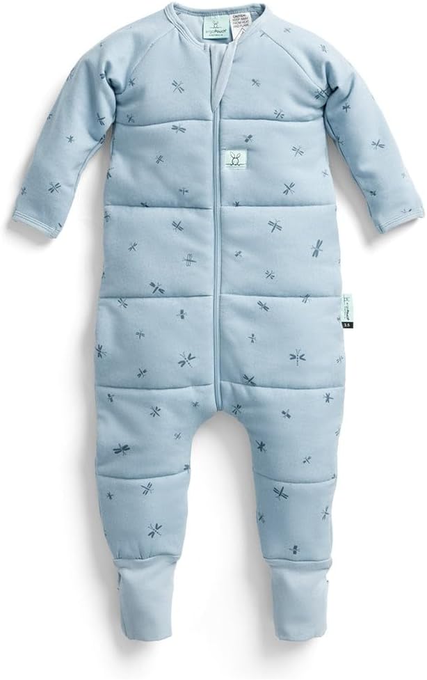 ergoPouch Sleep Onesie 2.5 TOG – Warm Baby Romper & Sleep Layer with Full-Zip, Guarding Against Blankets, Breathable & Movement-Friendly, Ideal for Transitional Sleeping (12-24 Months, Dragonflies)