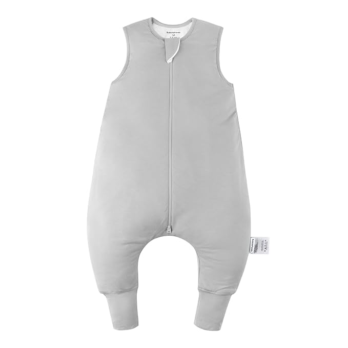 BubblePanda Rayon Made from Bamboo Toddler Sleep Sack with Feet 6-12 Months 0.5 Tog Ultra Soft Toddler Sleeping Sack Baby Sleep Bag Walker Wearable Blanket with Legs 2-Way Zipper Lightweight
