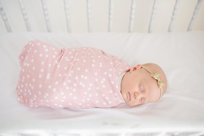 Copper Pearl Baby Swaddle Blanket - Premium Knit Baby Blanket, Large Soft Stretchy Receiving Blankets for Baby Girl, Swaddles for Newborn, Infant, and Toddler (Lucy)