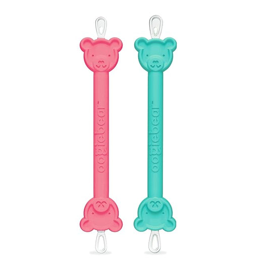 oogiebear: Baby Nose Cleaner & Ear Wax Removal Tool - Safe Booger & Earwax Removal for Newborns, Infants, Toddlers - Dual-Ended - Essential Baby Stuff, Diaper Bag, Raspberry & Seafoam with case