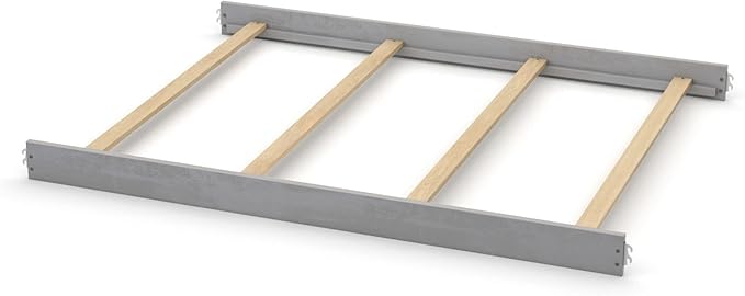 Full-Size Conversion Kit Bed Rails for Evolur Cribs - Solid Wood Crib Convertible Kit to Kids Bed - Transitional Style Rails & Easy-to-Install Child Essentials for Safety (Dove Grey)