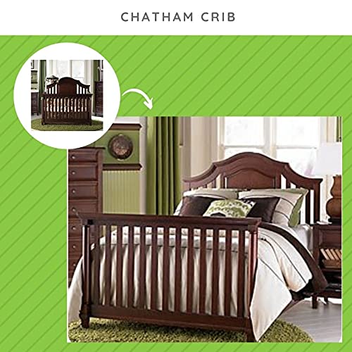 Full-Size Conversion Kit Bed Rails for Bassett Baby Convertible Cribs - Solid Wood Rail - Toddler and Adult Bed Rail for Full-Size Beds - Essential Nursery & Baby Furniture (Cherry)