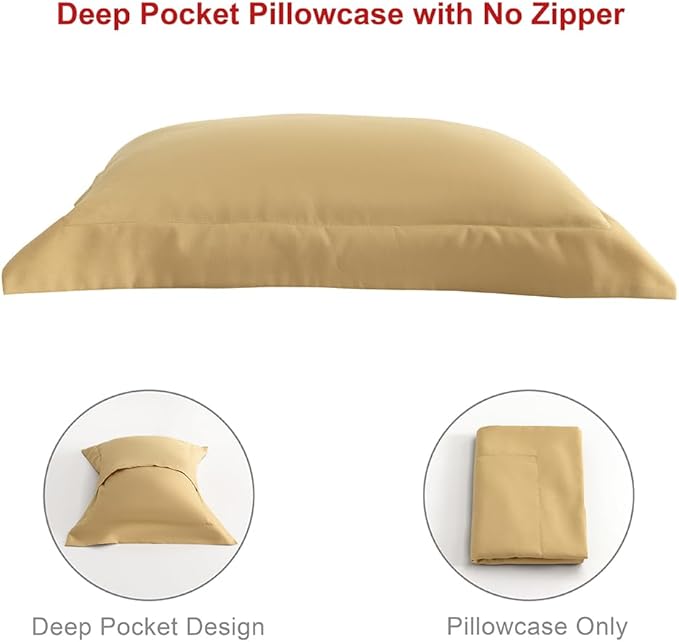 3 Piece Toddler Sheet Set,Golden Basics Bed Sheet Set for Toddler,Microfiber 3-Piece Sheet Set Soft Breathable Crib Bedding Set for Kids,Includes Flat Sheet, Fitted Sheet, Pillowcase