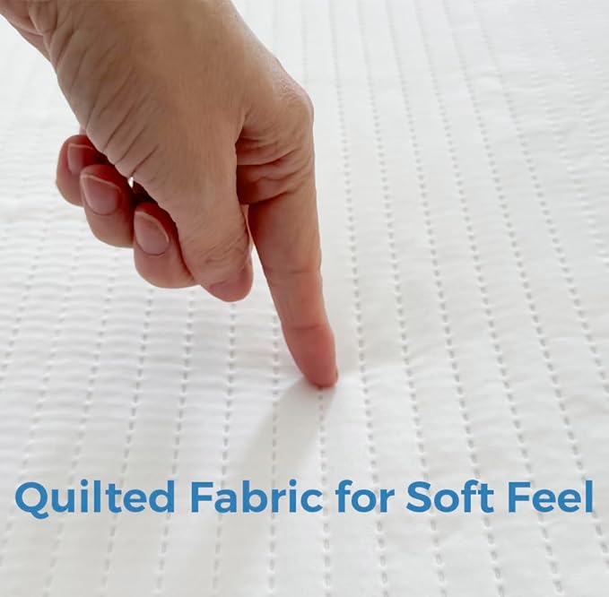 Dreamology Crib Mattress Protector, Waterproof Crib Mattress Pad Cover, 2 Pack Noiseless & Machine Wash 100% Absorbent Crib/Toddler Mattress Protector Sheet Quilted, White, 52" x 28"