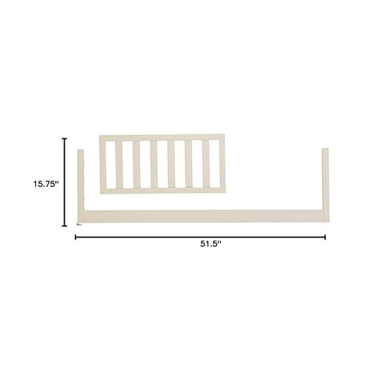 dadada Baby Toddler Bed Rail – Crib Conversion Kit for Brand Crib Models Only (Soho, Austin, Lala, Bliss & Spirit) – Solid Beechwood, Made in Italy, GREENGUARD Gold Certified (Almond Milk)