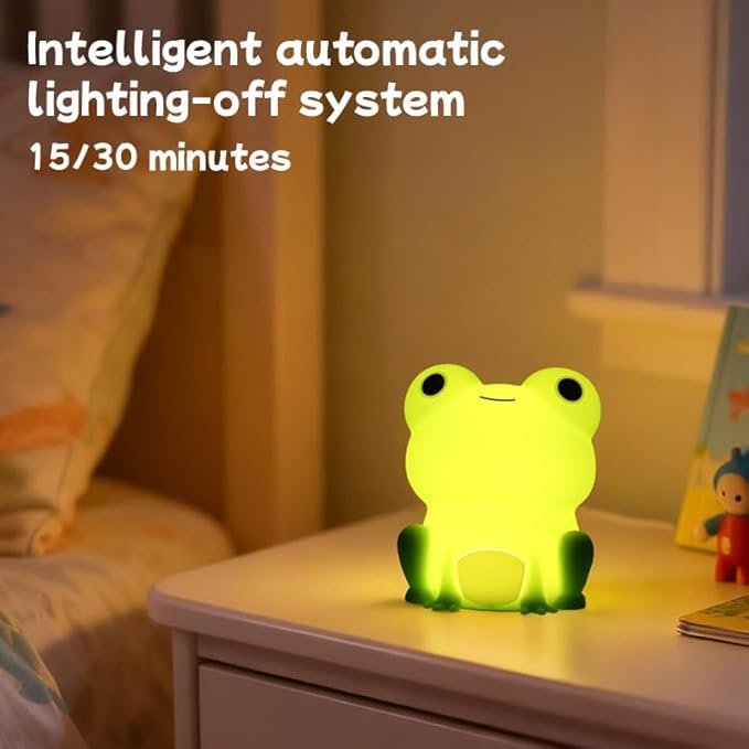 DNBFLLK Frog Night Light,Cute Night Light for Kid，Cute Frog lamp,Best Bedroom Bedside Decor Christmas Birthday Gift for Boy Girl Toddler