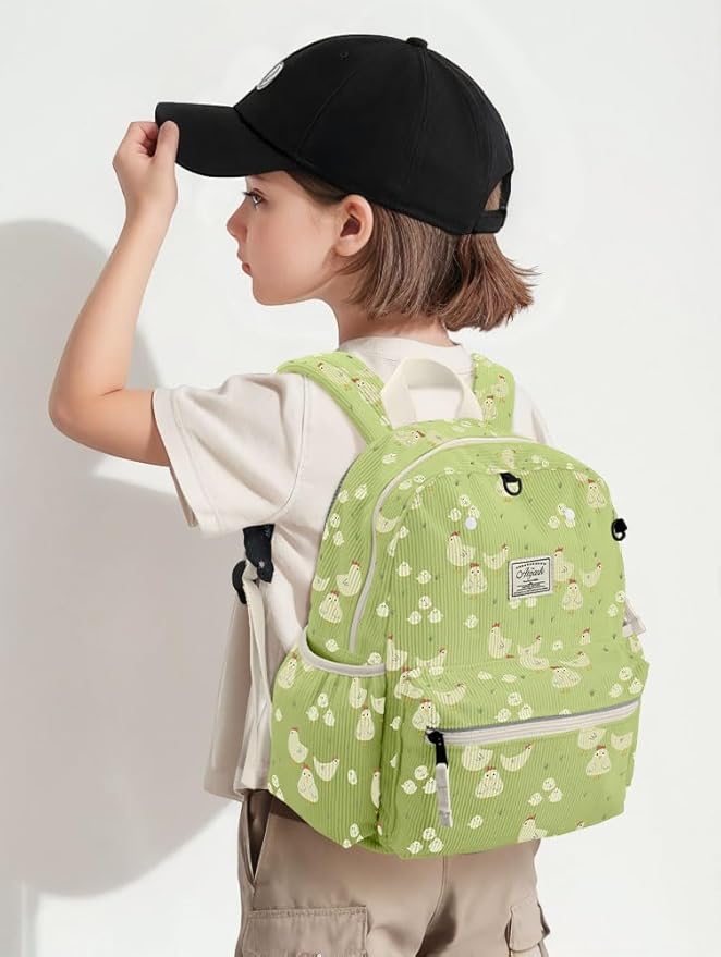 atgark Corduroy Toddler Backpack for Girls 2-5: Preschool Backpack for Girls