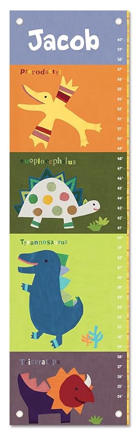 Personalized Growth Chart for Kids, Dinosaur - I See Me!