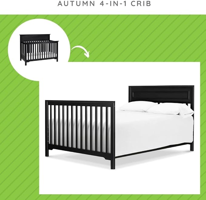 Universal Twin and Full-Size Conversion Kit Bed Rails for Davinci Baby Convertible Cribs - Solid Wood Rail - Toddler & Adult Bed Rail for Twin & Full-Size Bed - Nursery Furniture (Dark Java)