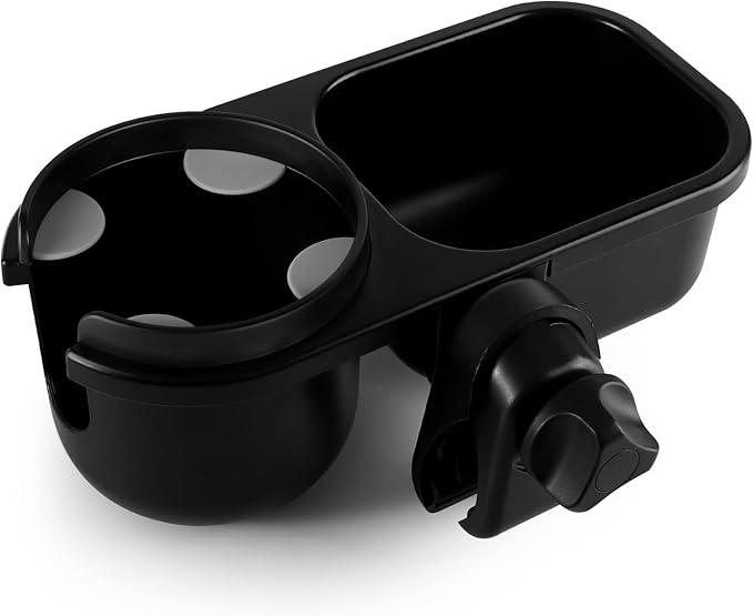 Accmor Stroller Cup Holder with Tray, Universal Cup Holder Tray for Uppababy Nuna Doona Strollers, Bottle Drinks Holder for Stroller, Wheelchair, Walker