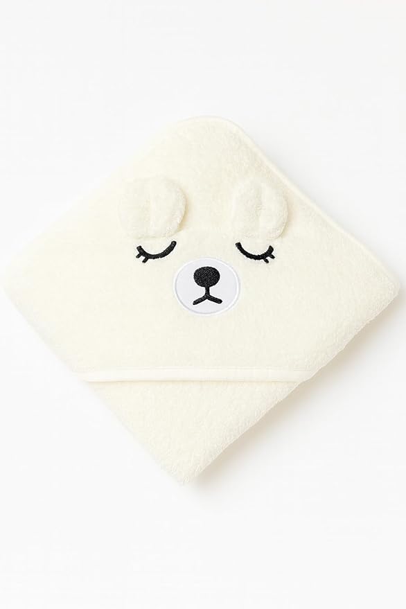 My Tiny Nugget Hooded Baby Bath Towel Set (2-Pack) – Soft & Absorbent | Pink & White | Cute Animal Hood | Plush Bath Wraps for Newborns Infant & Toddlers | Baby Gift Bundle (Pink + White Set)