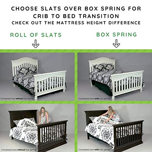 Full-Size Conversion Kit Bed Rails Compatible with Archer Convertible Cribs by Delta Children - Solid Wood Rail #0050 - Toddler & Adult Bed Rail for Full-Size - Nursery Furniture (Grey - 026)