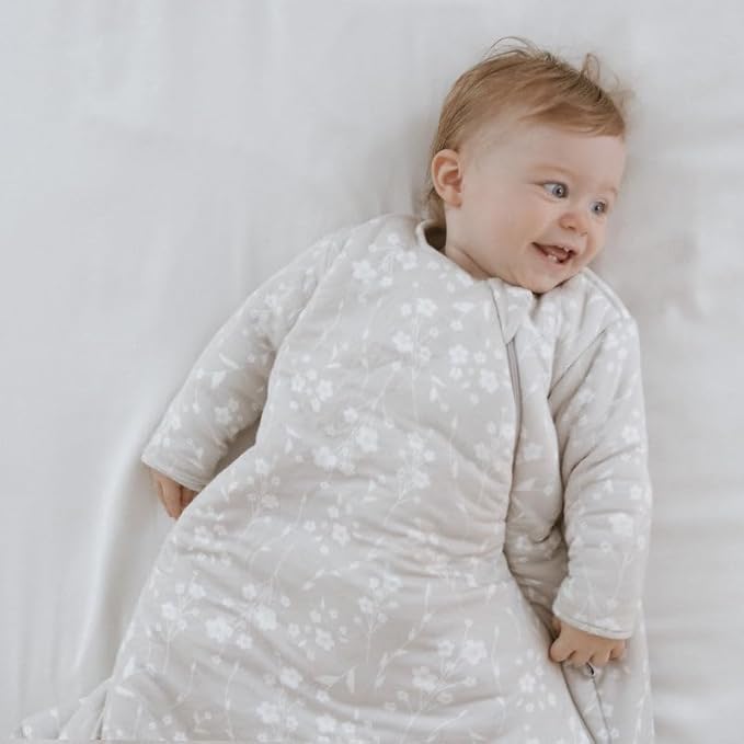 GUNAMUNA Long Sleeve Sleep Sack for Babies, Wearable Sleep Bags, Soft Rayon, 1.0 TOG, Essentials for Newborns