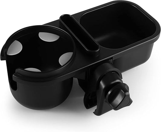 Accmor Stroller Cup Holder with Tray, Universal Cup Holder Tray for Uppababy Nuna Doona Strollers, Bottle Drinks Holder for Stroller, Wheelchair, Walker
