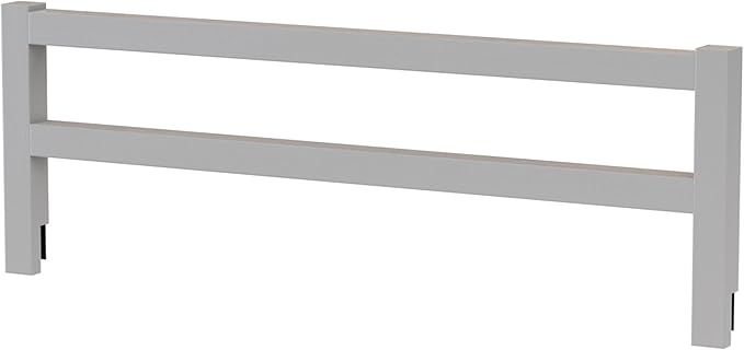 Safety Guard Rail for Baby, Kids, and Children - Solid Wood Safety Bed Rail for Toddlers - Easy Installation - Premium Protection for Bunk, Twin, Full, Queen and King Size Beds - (Grey - Delta 026)