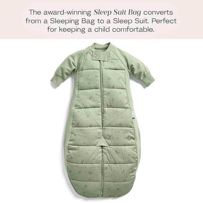 ergoPouch Sleep Suit Bag 2.5 TOG – Baby Sleep Sack & Wearable Blanket, 2-in-1 Convertible Sack to Suit with Legs for Safe Movement, Regulates Temperature Overnight, Unisex (4-6 Years, Willow)