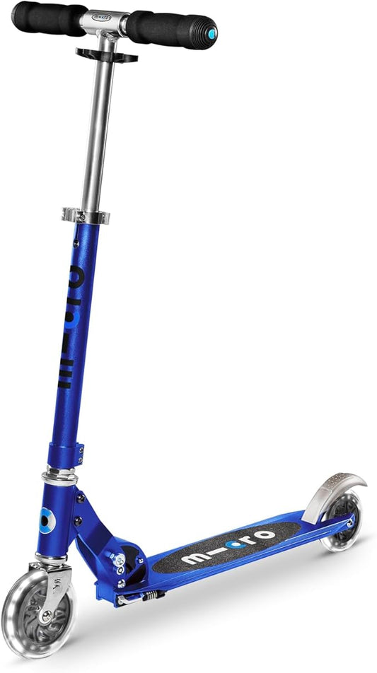 Micro Kickboard | Sprite LED | 2 Wheeled | Fold-to-Carry | Lightweight Swiss-Designed Micro Scooter | Light-Up Wheels| Children and Teens, Ages 6+