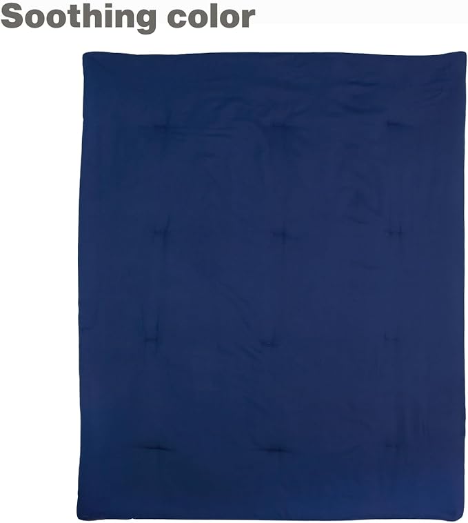EVERYDAY KIDS 4 Piece Toddler Bedding Set - Includes Comforter, Flat Sheet, Fitted Sheet and Reversible Pillowcase - Solid Navy