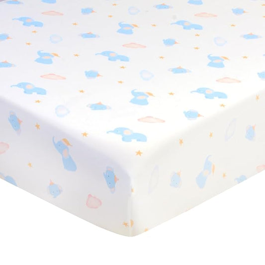 UOMNY Crib Sheet,Boys Girls Crib Sheets Baby Sheet for Standard Crib and Toddler Mattresses Nursery Bedding Sheet Crib Mattress Sheets for Boys and Girls 1 Pack Toddler Sheet