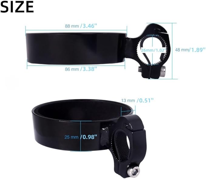 Premium Aluminium Bike Handlebar Cup Holder - Secure, Stylish, and Versatile, Baby Strollers Available (C Cup Holder-Silver)