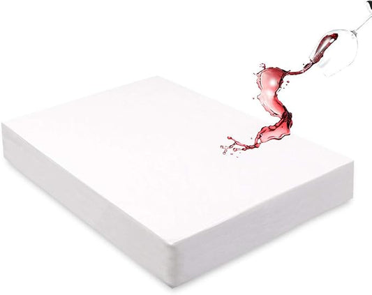 Mecerock Mattress Protector, Breathable and Soft Waterproof Mattress Protector,Mattress Cover, Fitted to 18" Deep, King Mattress Cover White