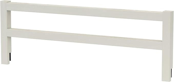 Safety Guard Rail for Baby, Kids, and Children - Solid Wood Safety Bed Rail for Toddlers - Easy Installation - Premium Protection for Bunk, Twin, Full, Queen and King Size Beds - (Vintage White)