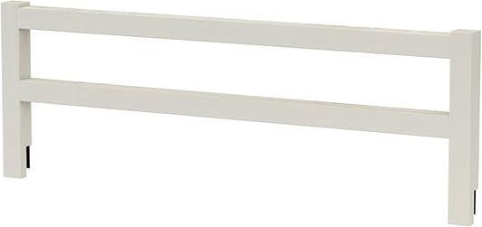 Safety Guard Rail for Baby, Kids, and Children - Solid Wood Safety Bed Rail for Toddlers - Easy Installation - Premium Protection for Bunk, Twin, Full, Queen and King Size Beds - (Vintage White)