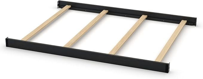 Full-Size Conversion Kit Bed Rails Compatible with Delta Children Convertible Cribs - Solid Wood Rail #0050 - Toddler and Adult Bed Rail for Full-Size Beds - Baby Furniture (Ebony - 0011)