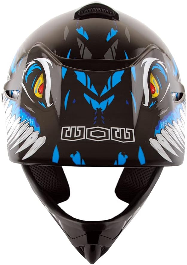 WOW Youth Kids Motocross BMX MX ATV Dirt Bike Dianosour Helmet Dragon + Goggles + Martian Youth Glove Bundle: HJOY MG Bundle