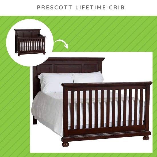 Full-Size Conversion Kit Bed Rails for Kingsley & Centennial Convertible Cribs - Solid Wood Rail - Toddler and Adult Bed Rail for Full-Size Beds - Essential Nursery & Baby Furniture (Rosewood)