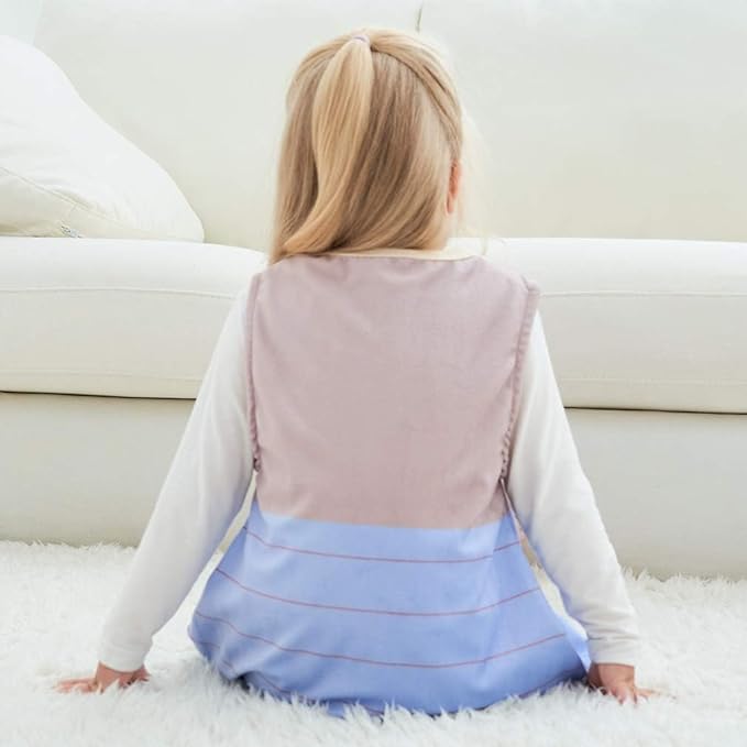 MICHLEY Toddler Sleeping Sack with Feet Newborn Infant Sleeveless Sleeping Bag 2-way Zipper Baby Wearable Blanket for Walkers,Blue Rabbit,3-5T
