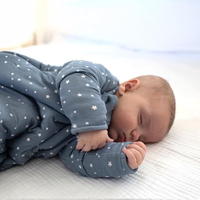 GUNAMUNA Long Sleeve Sleep Sack for Babies, Wearable Sleep Bags, Soft Rayon, 1.0 TOG, Essentials for Newborns