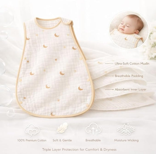 Baby Sleep Sack, Organic Cotton Wearable Blanket, Sleeveless Adjustable Sleeping Bag