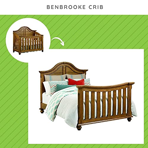 Full-Size Conversion Kit Bed Rails for Bassett Baby Convertible Cribs - Solid Wood Rail - Toddler and Adult Bed Rail for Full-Size Beds - Essential Nursery & Baby Furniture (Vintage Pine)