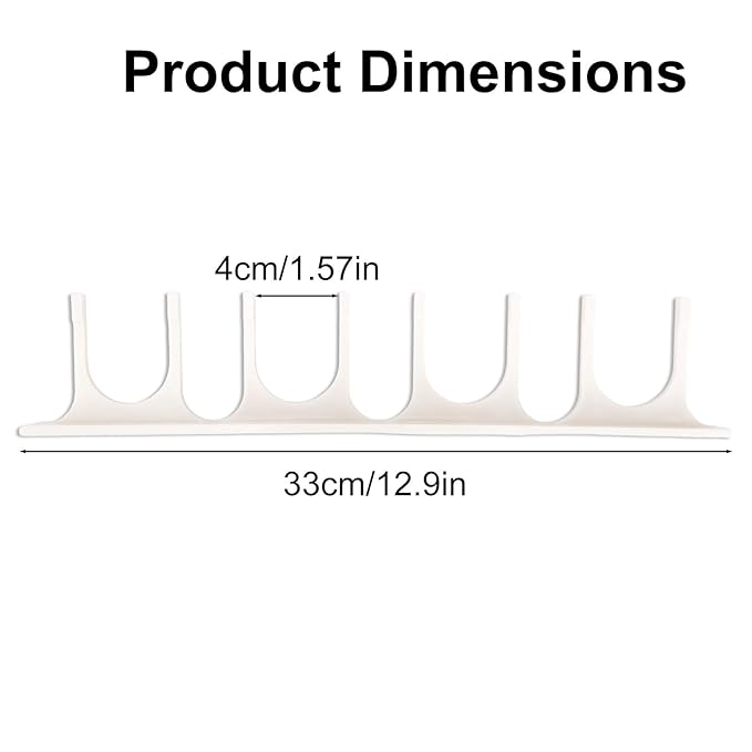 Wall Mount Holder for Dr. Brown's Narrow & Wide-Neck Bottle, Baby Accessories, Waterproof ABS Material Baby Bottle Rack Storage with Fittings for Cabinet Doors or Kitchen Walls
