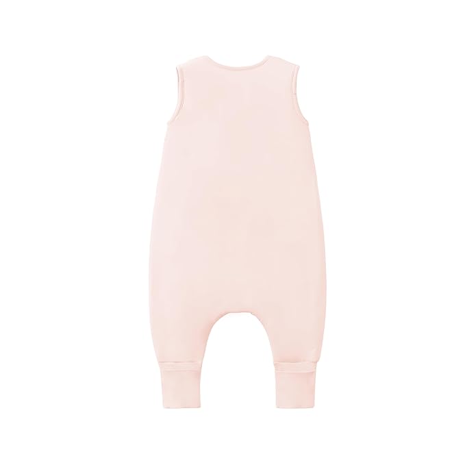 Baby/Toddler Sleep Sack with Legs, Rayon from Bamboo 95% + 5% Spandex, 1.0 TOG, 2‑Way Zipper Sleeping Bag, Walker‑Friendly 18-36M Pink