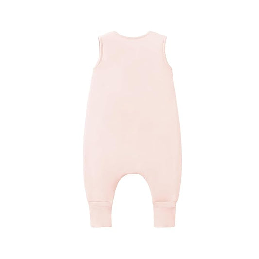 Baby/Toddler Sleep Sack with Legs, Rayon from Bamboo 95% + 5% Spandex, 1.0 TOG, 2‑Way Zipper Sleeping Bag, Walker‑Friendly 18-36M Pink