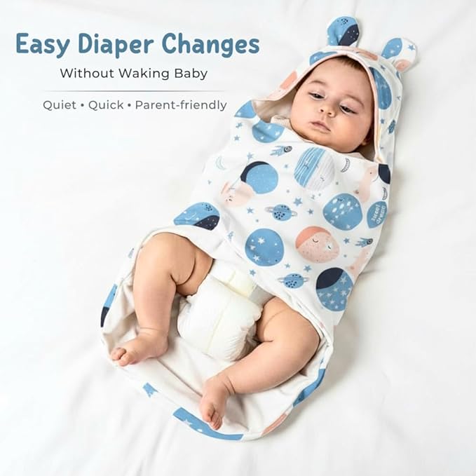 Sleep Sack 0-3 Months: 3-Way Adjustable Swaddles for Newborns, Baby Essentials, 100% Cotton Lining with Polyester Fabric, Perfect Newborn Swaddle Blanket for New Moms