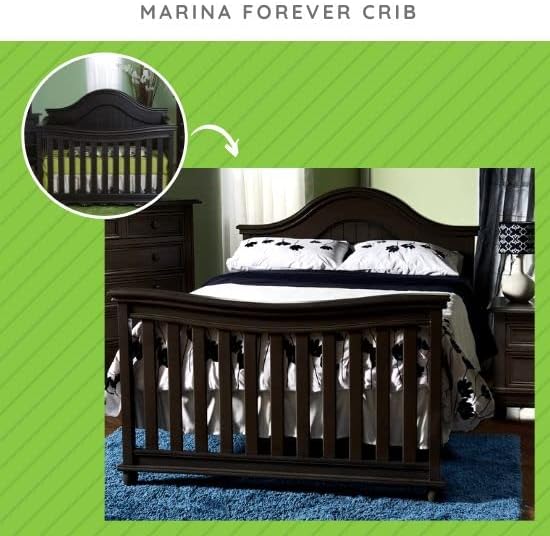 Full-Size Conversion Kit Bed Rails #1216 for Pali Convertible Cribs - Solid Wood Rail - Toddler and Adult Bed Rail for Full-Size Beds - Essential Nursery & Baby Furniture (Onyx)