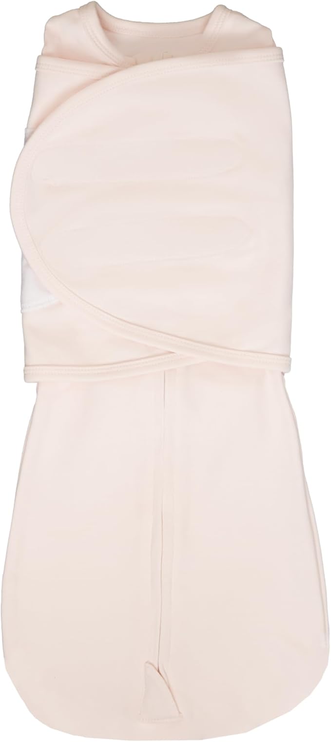 LullaBaby "Double Dream Swaddle: Exclusive Dual Wing Design, Pediatrician-Endorsed, Ultra-Soft Cotton, 2-4 Months, 12-20 lbs - Primrose Pink