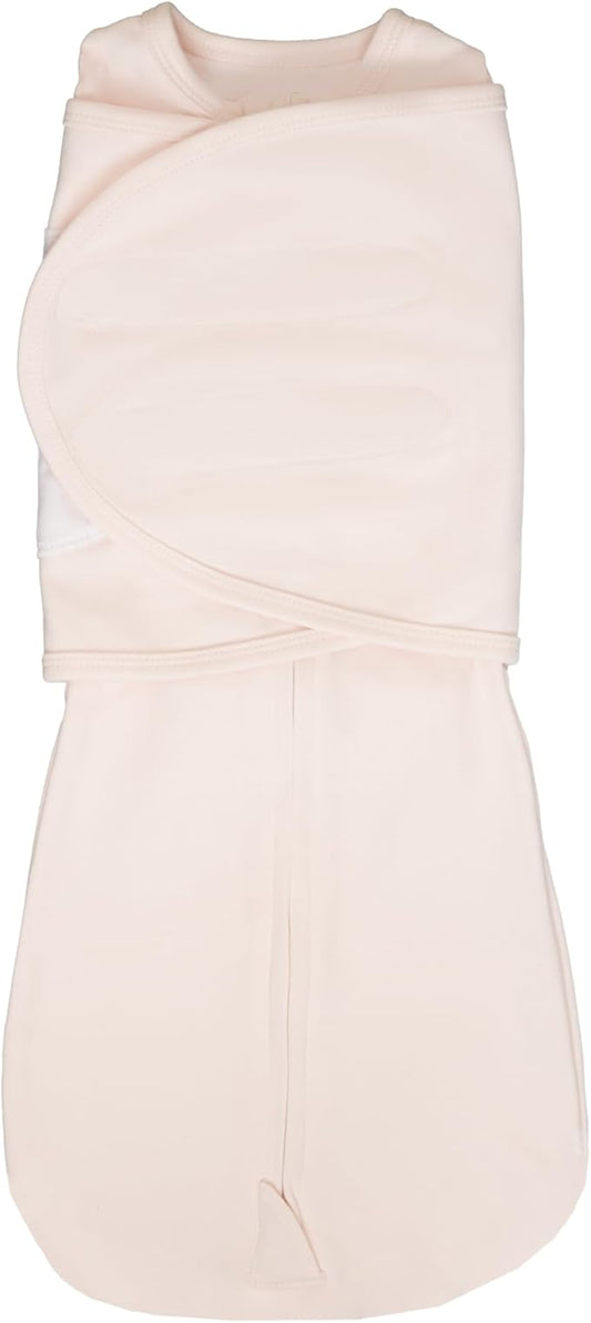 LullaBaby "Double Dream Swaddle: Exclusive Dual Wing Design, Pediatrician-Endorsed, Ultra-Soft Cotton, 2-4 Months, 12-20 lbs - Primrose Pink