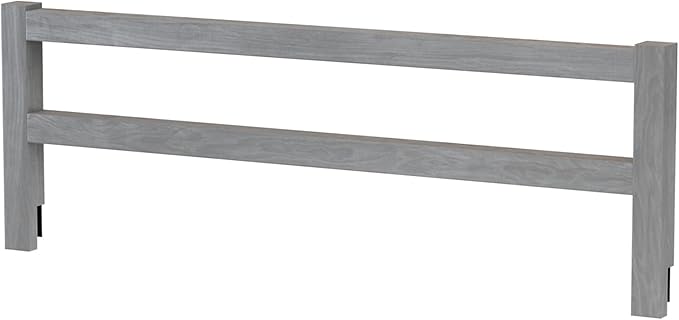 Safety Guard Rail for Baby, Kids, and Children - Solid Wood Safety Bed Rail for Toddlers - Easy Installation - Premium Protection for Bunk, Twin, Full, Queen and King Size Beds - (Steel / Storm Grey)