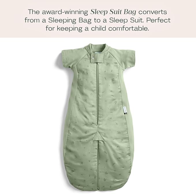 ergoPouch Sleep Suit Bag 1.0 TOG – Baby Sleep Sack & Wearable Blanket, 2-in-1 Convertible Sack to Suit with Legs for Safe Movement, Regulates Temperature Overnight, Unisex (2-4 Years, Willow)