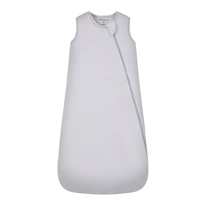 Mosebears Unisex Rayon Made from Bamboo Sleep Sack with 2-Way Zipper,2.5 Tog Baby Winter Sleep Sack (Light Grey,18-36 Months)