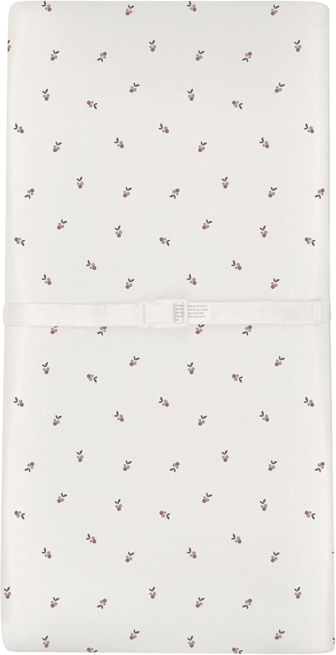 Ely's & Co. Patent Pending Waterproof Changing Pad Cover Sheets, 100% Cotton with Waterproof Lining – 2 Pack Fitted Cradle Sheet Set, Berry and Cluster Dot (Lavender) 34” x 17”