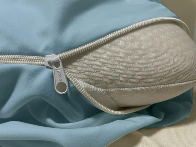 Mattress Protector King Size 100% Waterproof Zippered Cover, 15 Inches Deep, Six-Sided Mattress Encasement for Bed, Zipper Closure Style (Light Blue)