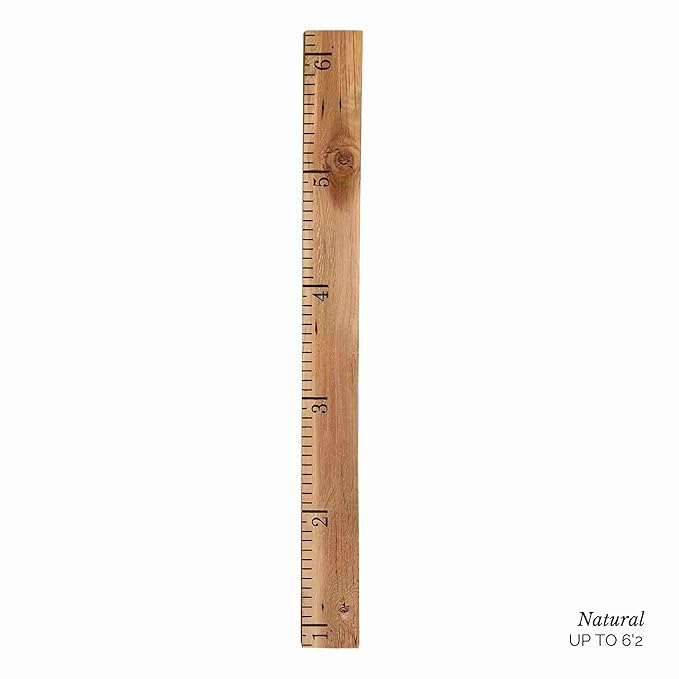 Rockin' Wood Custom Name Growth Chart for Kids Made from Reclaimed Rustic Wood - Hand Painted No Vinyl (Natural)